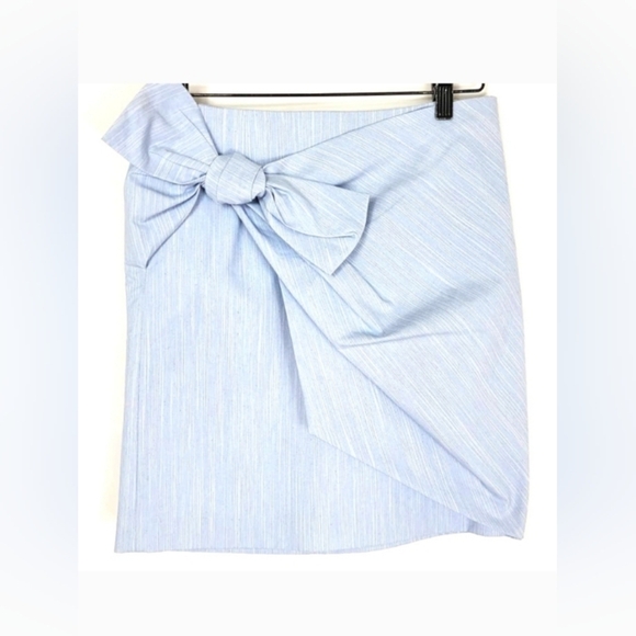 Loft Bow Blue Plus Size Skirt Zipper Back Lined Cotton Blend - Picture 16 of 16